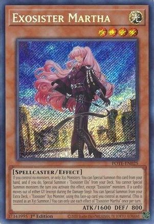 master of the cards yugioh YuGiOh Power of the Elements Secret Rare Exosister Martha Pote-en025