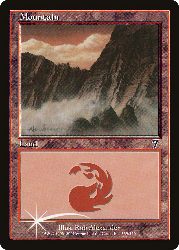 Mountain (7ED-339★) - Seventh Edition Foil - Premium MTG Single from Wizards of the Coast - Just $4.68! Shop now at Game Crave Tournament Store