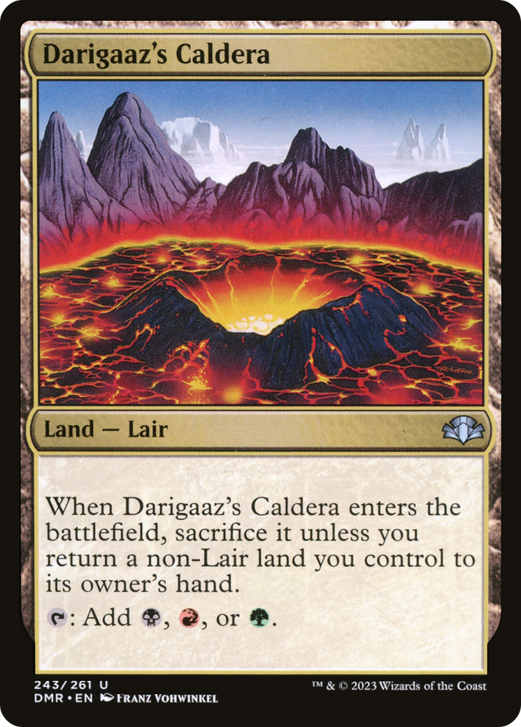 Darigaaz's Caldera (DMR-243) - Dominaria Remastered - Premium MTG Single from Wizards of the Coast - Just $0.08! Shop now at Game Crave Tournament Store