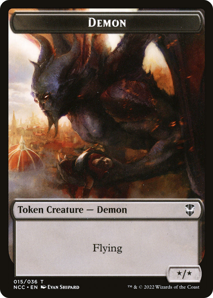 Demon (TNCC-015) - New Capenna Commander Tokens - Premium MTG Single from Wizards of the Coast - Just $0! Shop now at Game Crave Tournament Store
