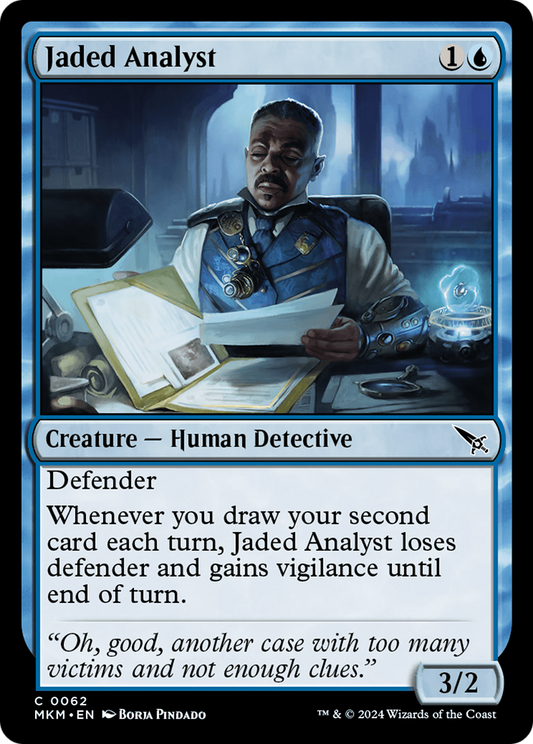 Jaded Analyst (MKM-062) - Murders at Karlov Manor - Premium MTG Single from Wizards of the Coast - Just $0.25! Shop now at Game Crave Tournament Store