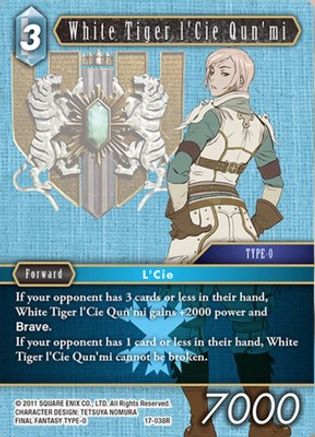 White Tiger I'Cie Qun'mi (REBELLION'S CALL) Foil - Premium Final Fantasy Single from Rebellion's Call - Just $0.40! Shop now at Game Crave Tournament Store