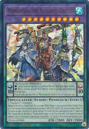 Mamonaka the Vaylantz United (TAMA-EN009) - Tactical Masters 1st Edition - Premium Yugioh Single from Konami - Just $0.26! Shop now at Game Crave Tournament Store