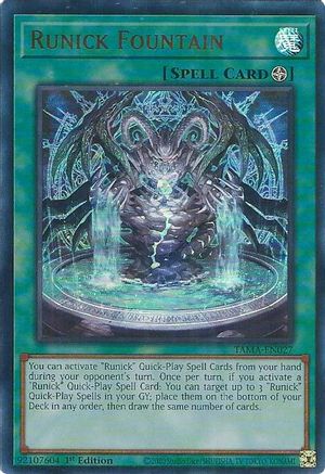 Runick Fountain (TAMA-EN027) - Tactical Masters 1st Edition - Premium Yugioh Single from Konami - Just $1.69! Shop now at Game Crave Tournament Store