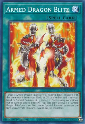 Armed Dragon Blitz (MP22-EN030) - 2022 Tin of the Pharaoh's Gods 1st Edition - Premium Yugioh Single from Konami - Just $0.25! Shop now at Game Crave Tournament Store