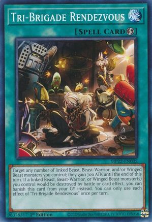 Tri-Brigade Rendezvous (MP22-EN032) - 2022 Tin of the Pharaoh's Gods 1st Edition - Premium Yugioh Single from Konami - Just $0.25! Shop now at Game Crave Tournament Store