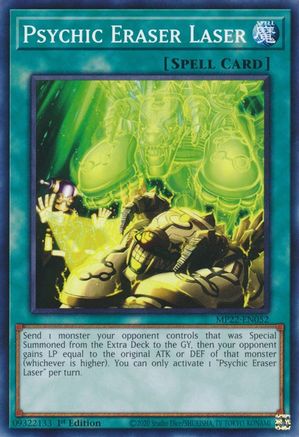 Psychic Eraser Laser (MP22-EN052) - 2022 Tin of the Pharaoh's Gods 1st Edition - Premium Yugioh Single from Konami - Just $0.25! Shop now at Game Crave Tournament Store