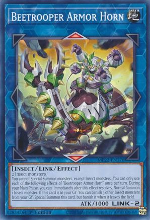 Beetrooper Armor Horn (MP22-EN176) - 2022 Tin of the Pharaoh's Gods 1st Edition - Premium Yugioh Single from Konami - Just $0.08! Shop now at Game Crave Tournament Store