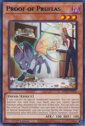 Proof of Pruflas (MP22-EN105) - 2022 Tin of the Pharaoh's Gods 1st Edition - Premium Yugioh Single from Konami - Just $0.25! Shop now at Game Crave Tournament Store
