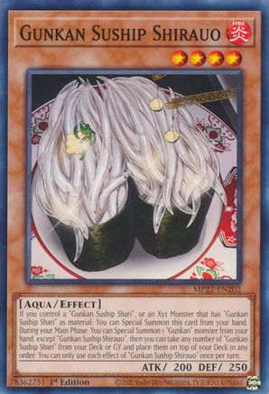Gunkan Suship Shirauo (MP22-EN202) - 2022 Tin of the Pharaoh's Gods 1st Edition - Premium Yugioh Single from Konami - Just $0.25! Shop now at Game Crave Tournament Store