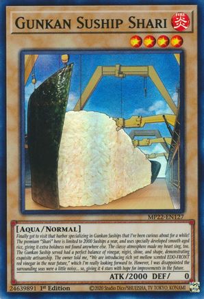 Gunkan Suship Shari (MP22-EN127) - 2022 Tin of the Pharaoh's Gods 1st Edition - Premium Yugioh Single from Konami - Just $0.25! Shop now at Game Crave Tournament Store