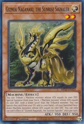 Gizmek Naganaki, the Sunrise Signaler (MP22-EN131) - 2022 Tin of the Pharaoh's Gods 1st Edition - Premium Yugioh Single from Konami - Just $0.25! Shop now at Game Crave Tournament Store