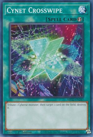 Cynet Crosswipe (MP22-EN247) - 2022 Tin of the Pharaoh's Gods 1st Edition - Premium Yugioh Single from Konami - Just $0.25! Shop now at Game Crave Tournament Store