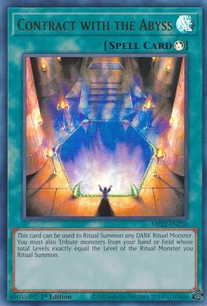 Contract with the Abyss (MP22-EN250) - 2022 Tin of the Pharaoh's Gods 1st Edition - Premium Yugioh Single from Konami - Just $0.25! Shop now at Game Crave Tournament Store