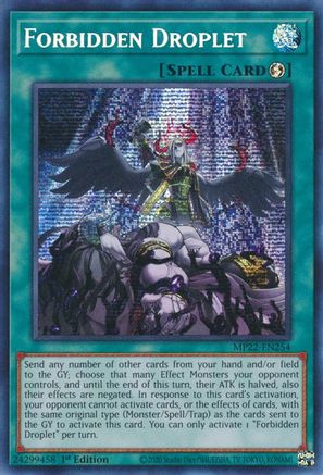 Forbidden Droplet (MP22-EN254) - 2022 Tin of the Pharaoh's Gods 1st Edition - Premium Yugioh Single from Konami - Just $10.08! Shop now at Game Crave Tournament Store