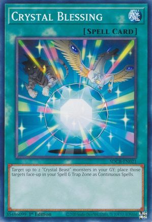 Crystal Blessing (SDCB-EN021) - Structure Deck: Legend of the Crystal Beasts 1st Edition - Premium Yugioh Single from Konami - Just $0.08! Shop now at Game Crave Tournament Store