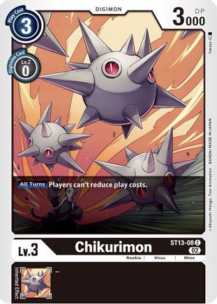 Chikurimon (ST13-08) - Starter Deck 13: Ragnaloardmon - Premium Digimon Single from Bandai - Just $0.16! Shop now at Game Crave Tournament Store