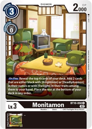 Monitamon (BT10-058) - Xros Encounter - Premium Digimon Single from Bandai - Just $0.08! Shop now at Game Crave Tournament Store