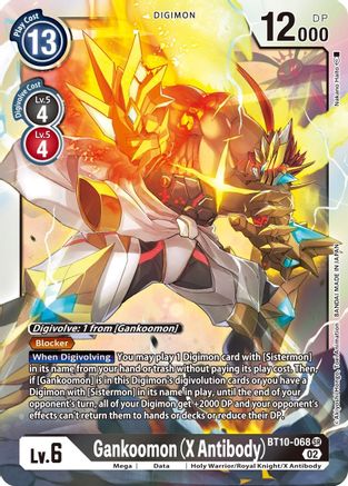 Game Crave Tournament Store - Gankoomon (X Antibody) (BT10-068) - Xros  Encounter Foil