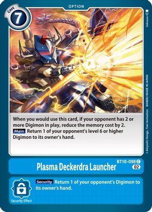 Plasma Deckerdra Launcher (BT10-098) - Xros Encounter - Premium Digimon Single from Bandai - Just $0.25! Shop now at Game Crave Tournament Store
