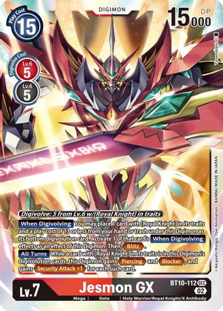 Jesmon GX (BT10-112) - Xros Encounter Foil - Premium Digimon Single from Bandai - Just $20.96! Shop now at Game Crave Tournament Store