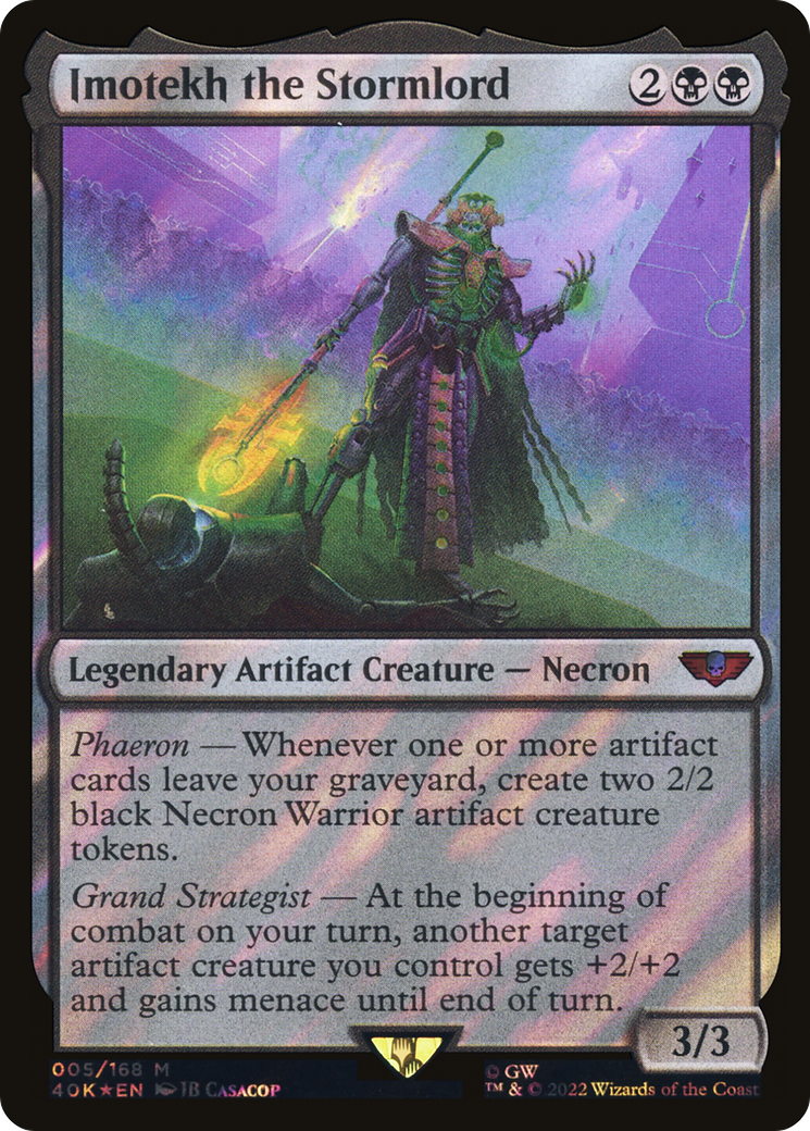 Imotekh the Stormlord (40K-005) - Warhammer 40,000 Commander Foil - Premium MTG Single from Wizards of the Coast - Just $3.34! Shop now at Game Crave Tournament Store