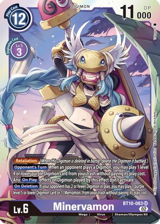 Minervamon (BT10-083) - Xros Encounter Foil - Premium Digimon Single from Bandai - Just $0.25! Shop now at Game Crave Tournament Store