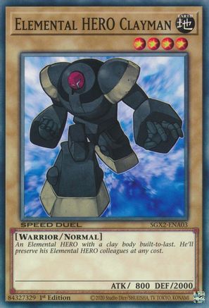 Elemental HERO Clayman (SGX2-ENA03) - Speed Duel GX: Midterm Paradox 1st Edition - Premium Yugioh Single from Konami - Just $0.25! Shop now at Game Crave Tournament Store
