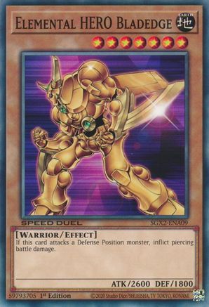 Elemental HERO Bladedge (SGX2-ENA09) - Speed Duel GX: Midterm Paradox 1st Edition - Premium Yugioh Single from Konami - Just $0.25! Shop now at Game Crave Tournament Store