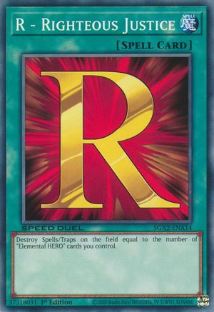 R - Righteous Justice (SGX2-ENA14) - Speed Duel GX: Midterm Paradox 1st Edition - Premium Yugioh Single from Konami - Just $0.25! Shop now at Game Crave Tournament Store