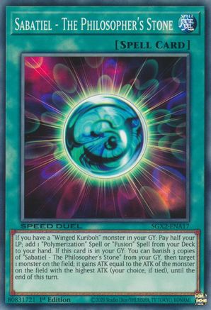 Sabatiel - The Philosopher's Stone (SGX2-ENA17) - Speed Duel GX: Midterm Paradox 1st Edition - Premium Yugioh Single from Konami - Just $0.25! Shop now at Game Crave Tournament Store