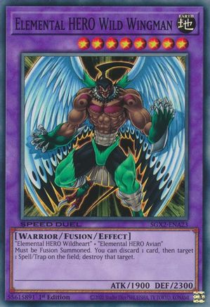 Elemental HERO Wild Wingman (SGX2-ENA23) - Speed Duel GX: Midterm Paradox 1st Edition - Premium Yugioh Single from Konami - Just $0.25! Shop now at Game Crave Tournament Store