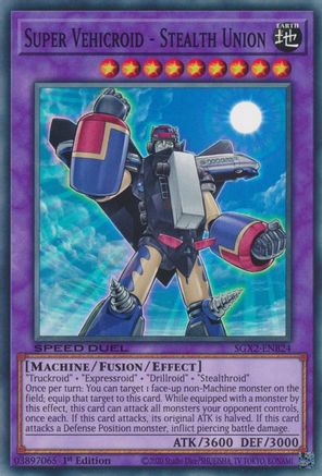 Super Vehicroid - Stealth Union (SGX2-ENB24) - Speed Duel GX: Midterm Paradox 1st Edition - Premium Yugioh Single from Konami - Just $0.25! Shop now at Game Crave Tournament Store