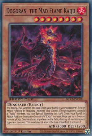 Dogoran, the Mad Flame Kaiju (SGX2-ENC08) - Speed Duel GX: Midterm Paradox 1st Edition - Premium Yugioh Single from Konami - Just $0.26! Shop now at Game Crave Tournament Store