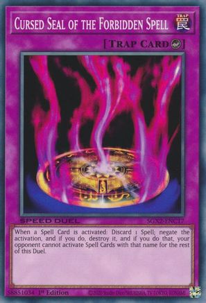 Cursed Seal of the Forbidden Spell (SGX2-ENC17) - Speed Duel GX: Midterm Paradox 1st Edition - Premium Yugioh Single from Konami - Just $0.08! Shop now at Game Crave Tournament Store