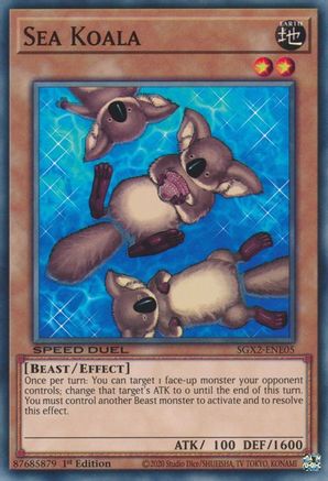 Sea Koala (SGX2-ENE05) - Speed Duel GX: Midterm Paradox 1st Edition - Premium Yugioh Single from Konami - Just $0.08! Shop now at Game Crave Tournament Store