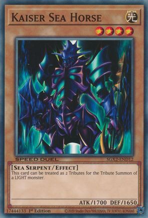 Kaiser Sea Horse (SGX2-END12) - Speed Duel GX: Midterm Paradox 1st Edition - Premium Yugioh Single from Konami - Just $0.25! Shop now at Game Crave Tournament Store
