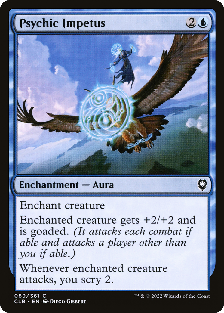 Psychic Impetus (CLB-089) - Commander Legends: Battle for Baldur's Gate Foil - Premium MTG Single from Wizards of the Coast - Just $0.25! Shop now at Game Crave Tournament Store
