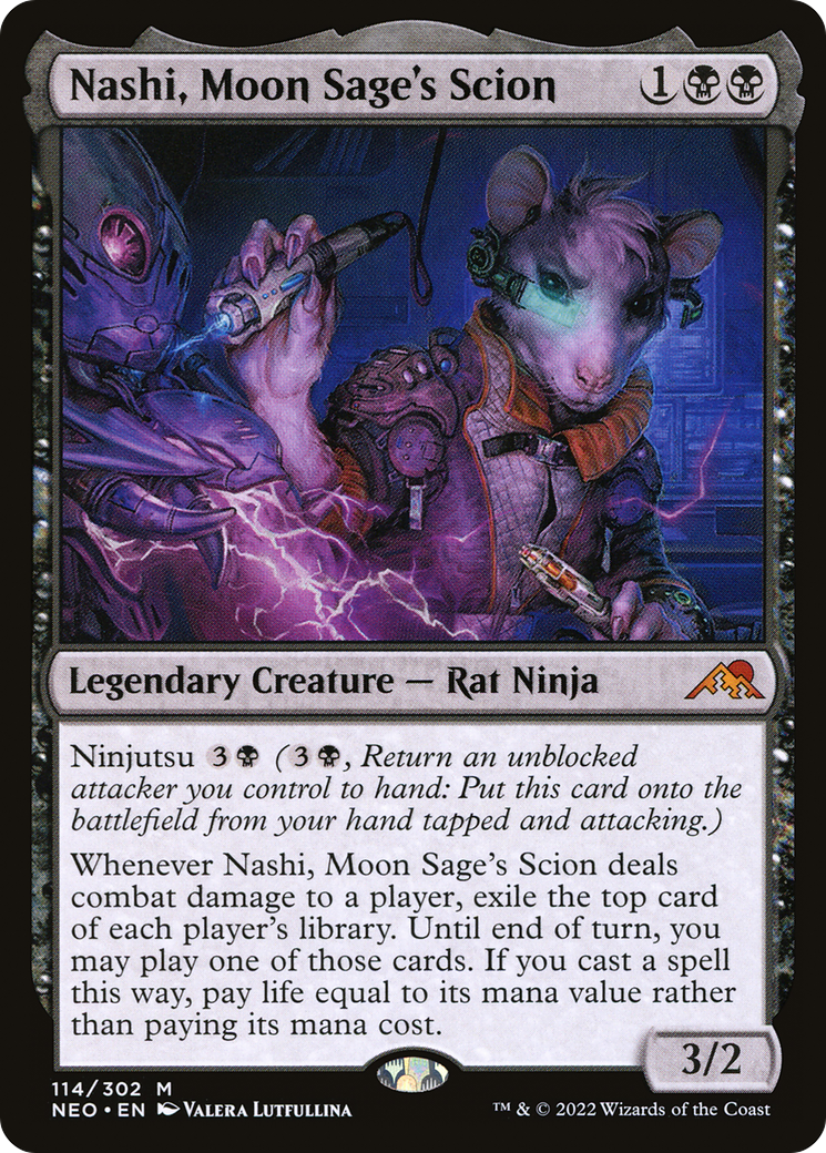 Nashi, Moon Sage's Scion (NEO-114) - Kamigawa: Neon Dynasty - Premium MTG Single from Wizards of the Coast - Just $0.27! Shop now at Game Crave Tournament Store