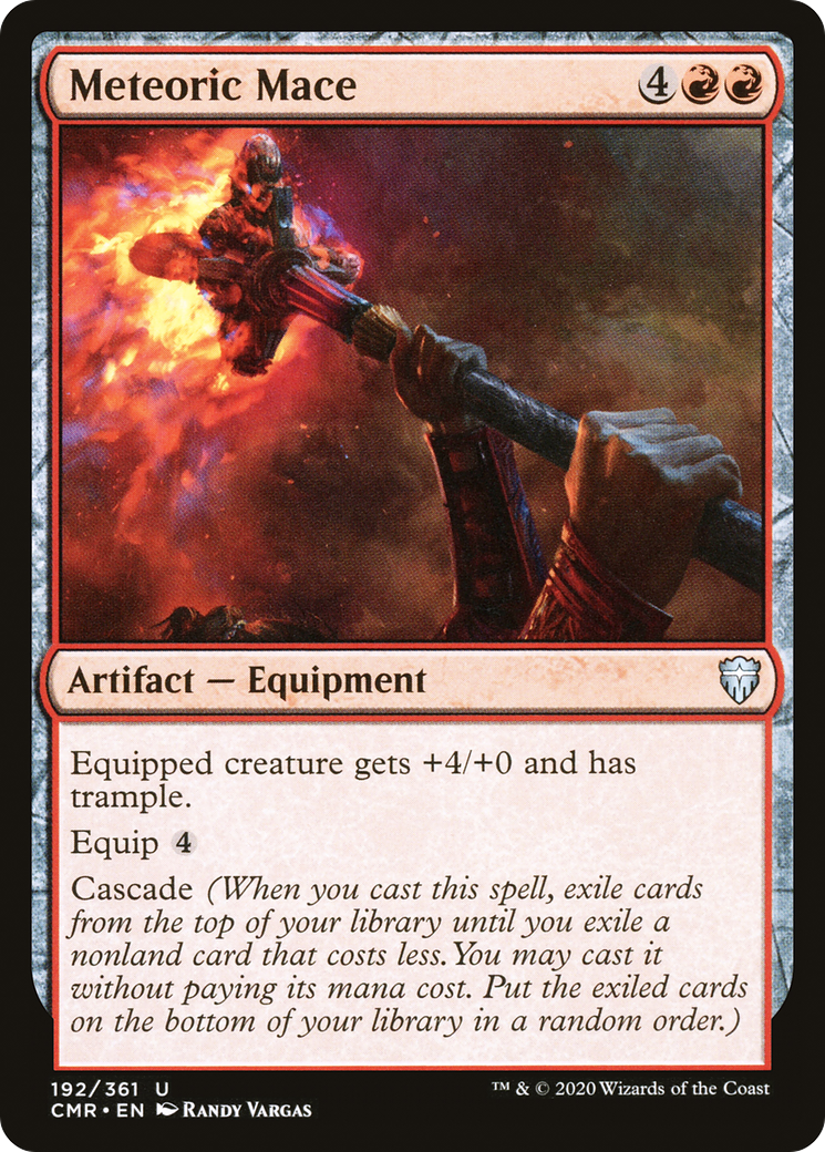 Meteoric Mace (CMR-192) - Commander Legends Foil - Premium MTG Single from Wizards of the Coast - Just $0.25! Shop now at Game Crave Tournament Store