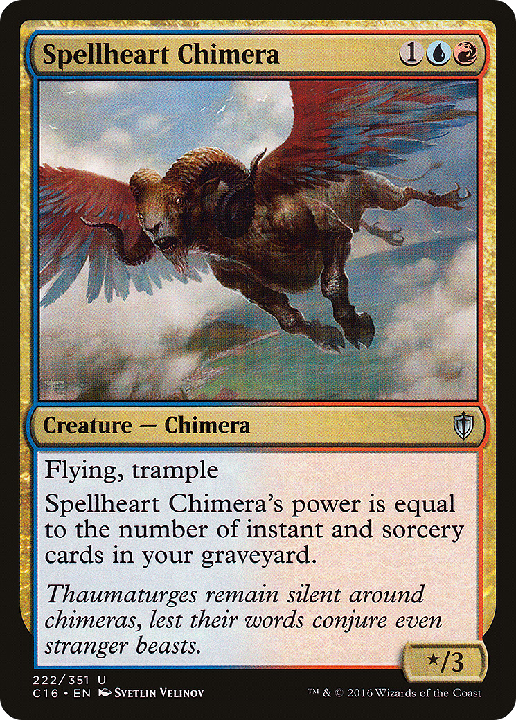 Spellheart Chimera (C16-222) - Commander 2016 - Premium MTG Single from Wizards of the Coast - Just $0.08! Shop now at Game Crave Tournament Store
