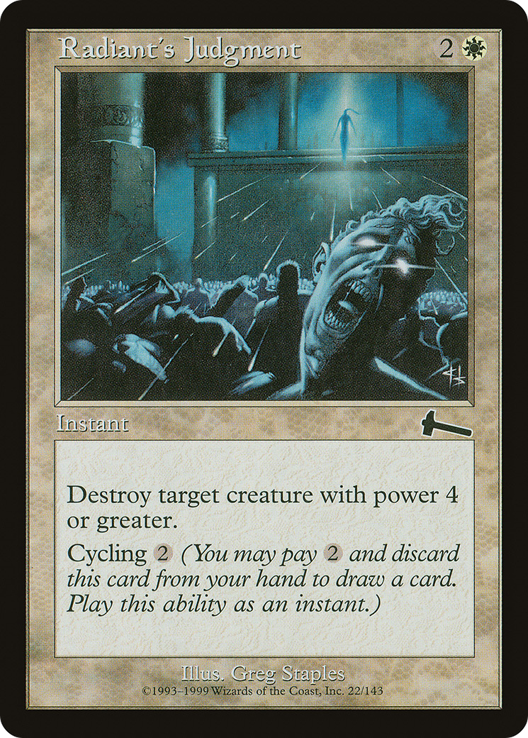 Radiant's Judgment (ULG-022) - Urza's Legacy Foil - Premium MTG Single from Wizards of the Coast - Just $1.76! Shop now at Game Crave Tournament Store