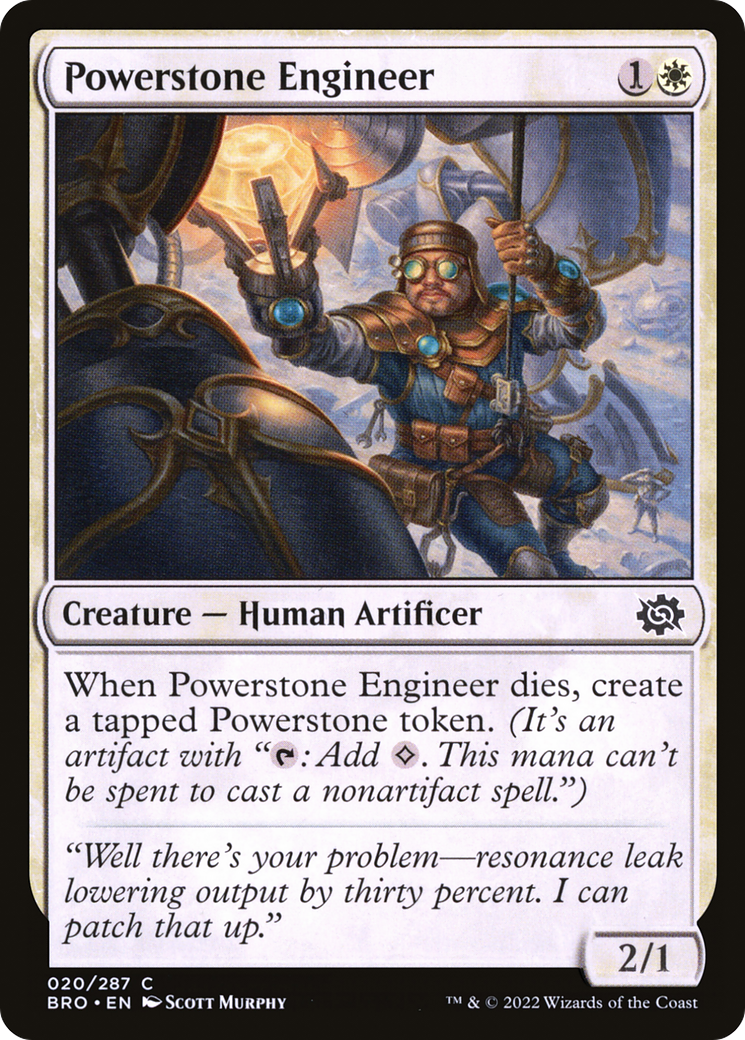 Powerstone Engineer (BRO-020) - The Brothers' War - Premium MTG Single from Wizards of the Coast - Just $0.25! Shop now at Game Crave Tournament Store