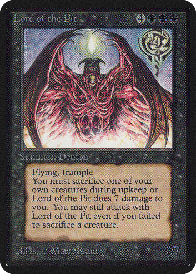 Lord of the Pit (LEA-114) - Limited Edition Alpha - Premium MTG Single from Wizards of the Coast - Just $240! Shop now at Game Crave Tournament Store