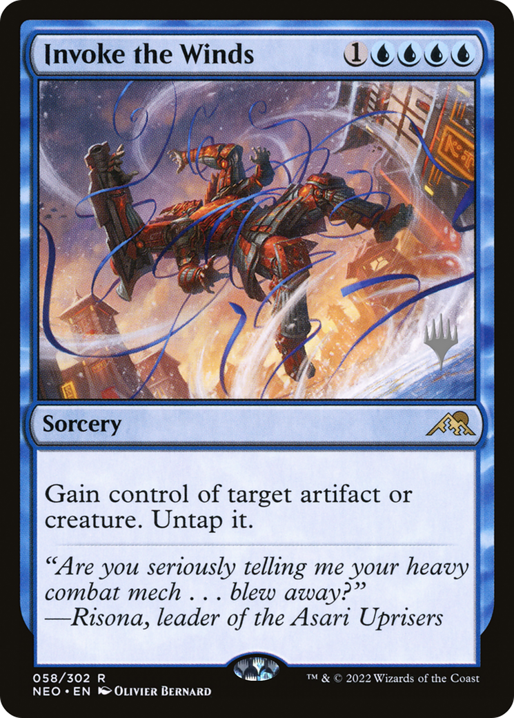 Invoke the Winds (PNEO-58P) - Kamigawa: Neon Dynasty Promos Foil - Premium MTG Single from Wizards of the Coast - Just $0.10! Shop now at Game Crave Tournament Store