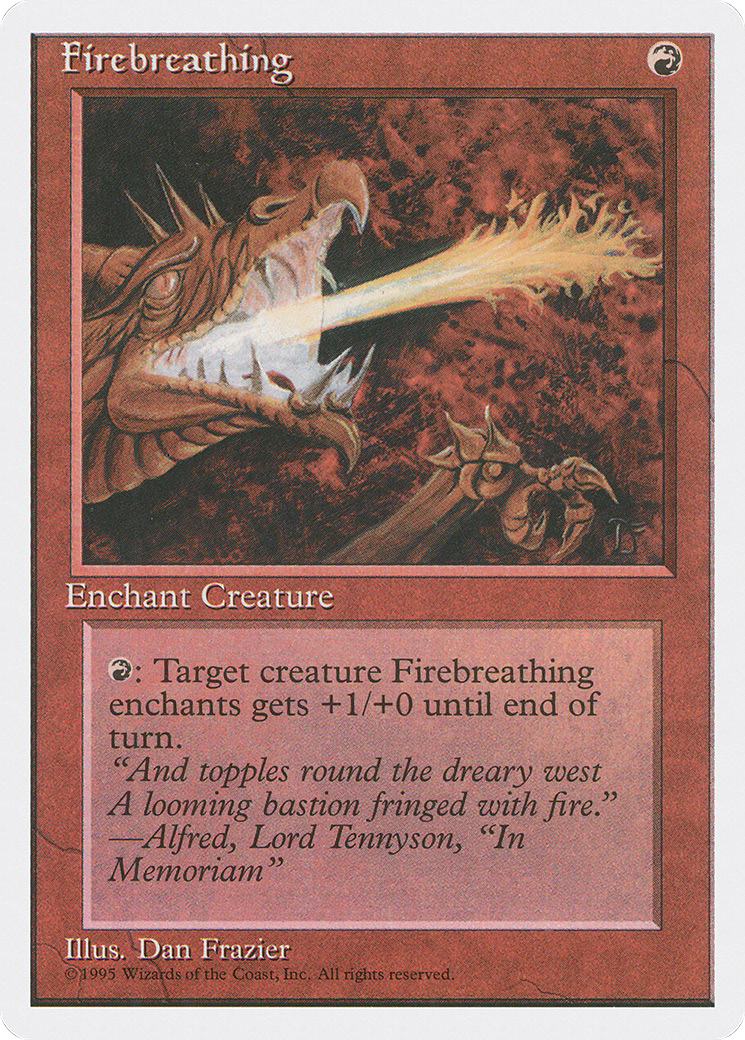 Firebreathing (4ED-193) - Fourth Edition - Premium MTG Single from Wizards of the Coast - Just $0.25! Shop now at Game Crave Tournament Store