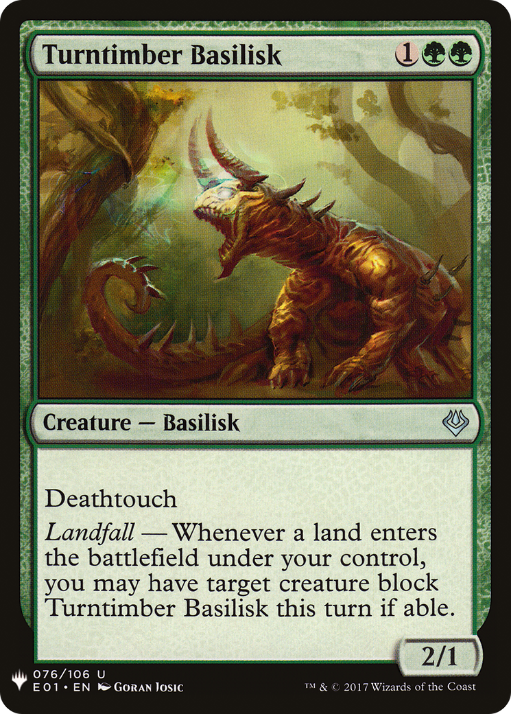 Turntimber Basilisk (MB1-1365) - Mystery Booster - Premium MTG Single from Wizards of the Coast - Just $0.25! Shop now at Game Crave Tournament Store