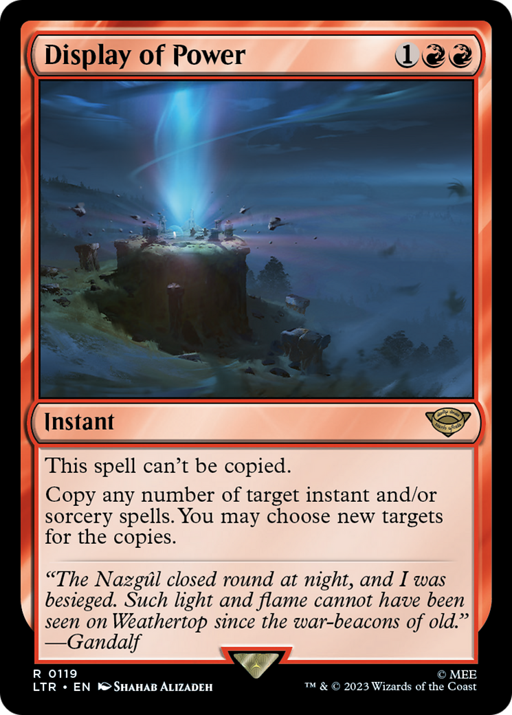 Display of Power (LTR-119) - The Lord of the Rings: Tales of Middle-earth - Premium MTG Single from Wizards of the Coast - Just $0.08! Shop now at Game Crave Tournament Store