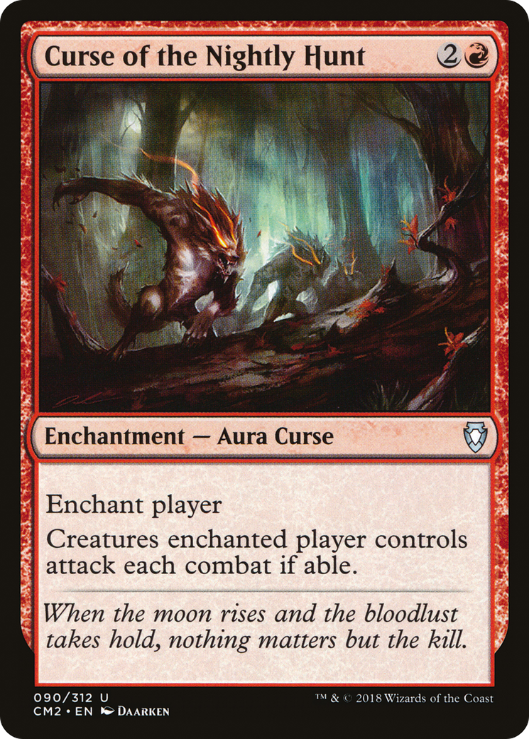 Curse of the Nightly Hunt (CM2-090) - Commander Anthology Volume II - Premium MTG Single from Wizards of the Coast - Just $0.25! Shop now at Game Crave Tournament Store