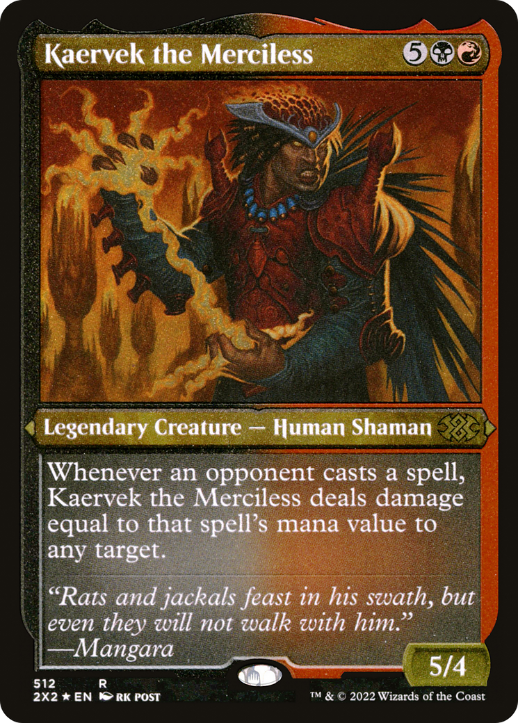 Kaervek the Merciless (2X2-512) - Double Masters 2022 Etched Foil - Premium MTG Single from Wizards of the Coast - Just $4.46! Shop now at Game Crave Tournament Store